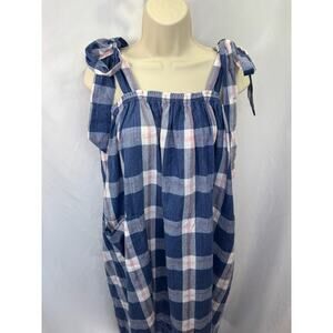 NWT - Maternity HATCH The Alexia Dress in Blueberry Plaid